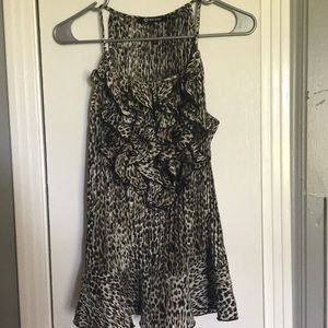 Beautiful leopard print crinkle sleeveless top